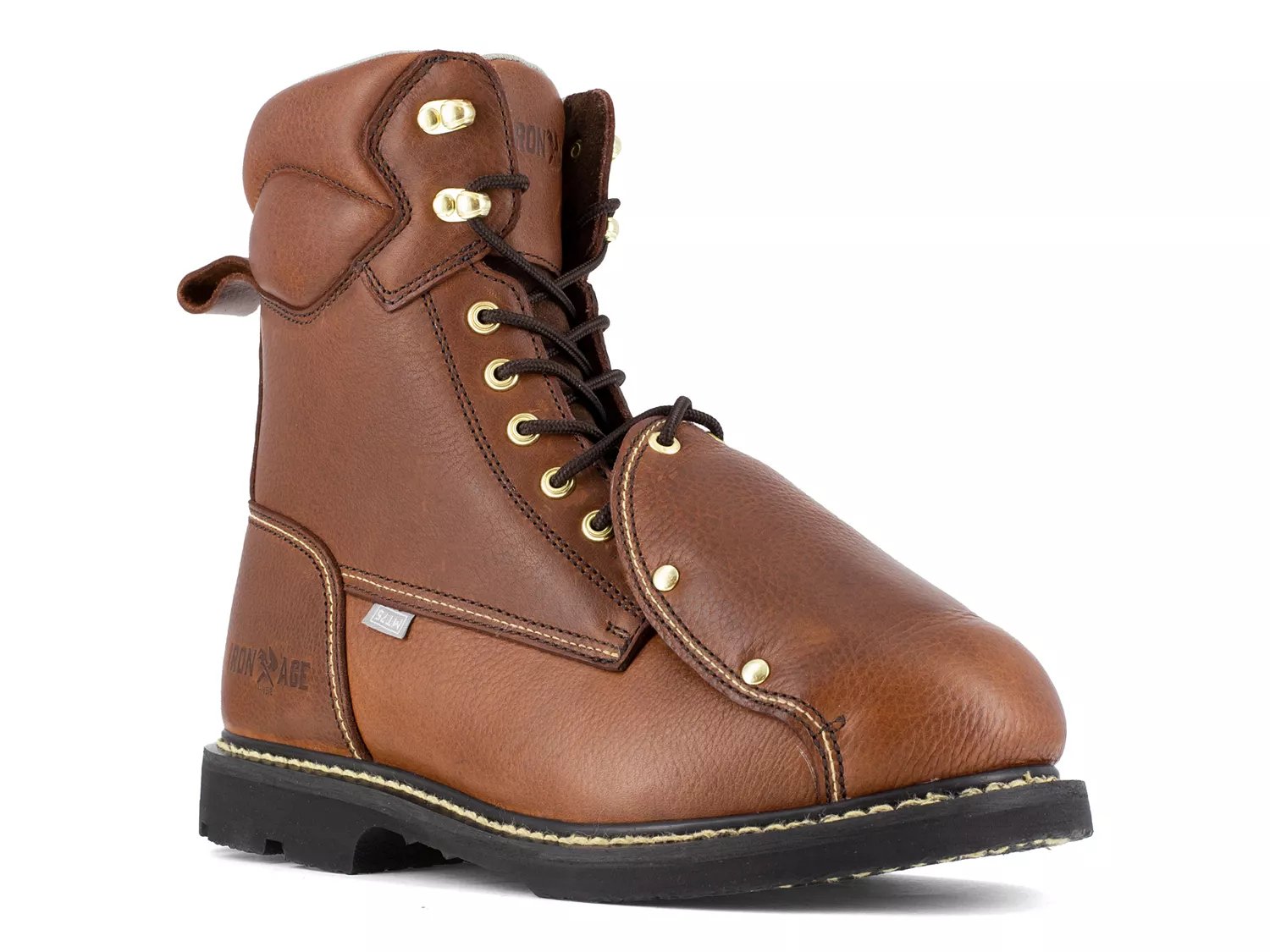 Iron Age Wide Width Groundbreaker Tall Steel Toe Work Boot | Men's | Dark Brown | Size 5 | Boots