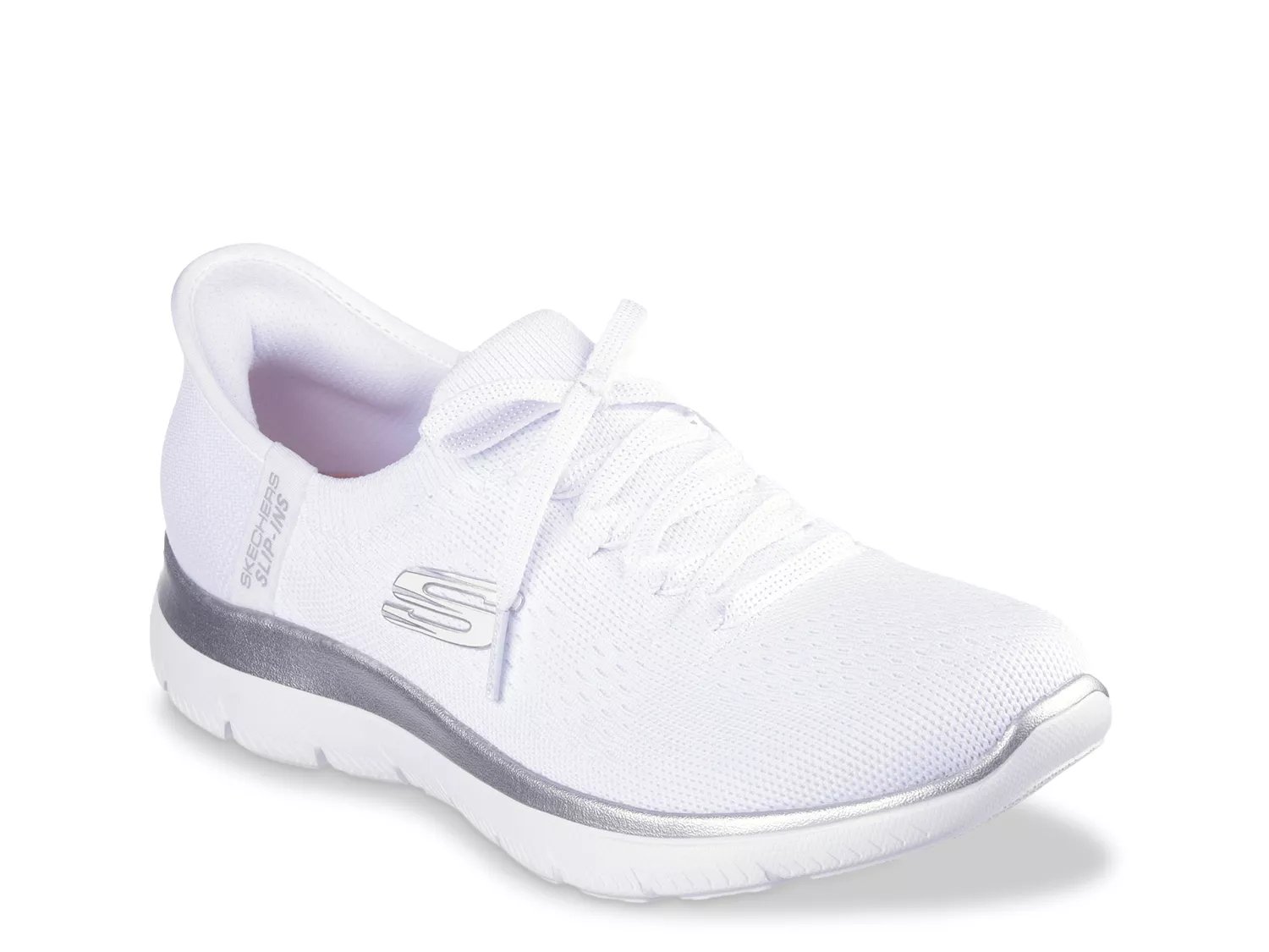 Skechers Hands Free SlipIns Summits Night Chic Sneaker | Women's | White | Size 11 | Sneakers