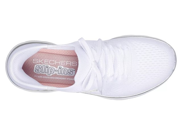 Skechers white flex flashy nite trainers on sale