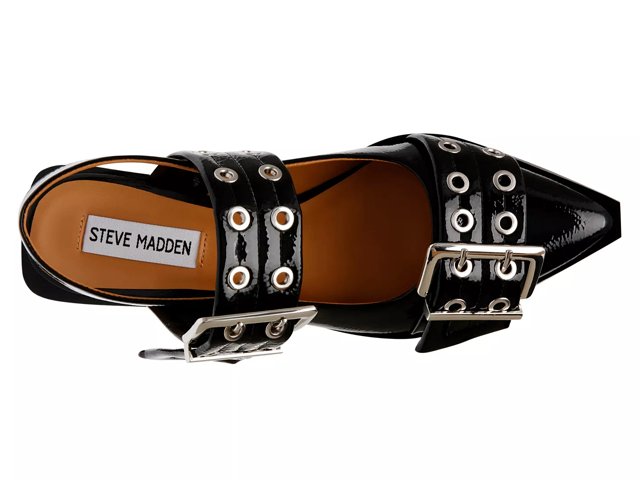 ★Steve Madden★ベスト商品★GRAYA BLACK PATENT★フラット GRAYA Black Patent Women's Slingback Flat – Steve Madden