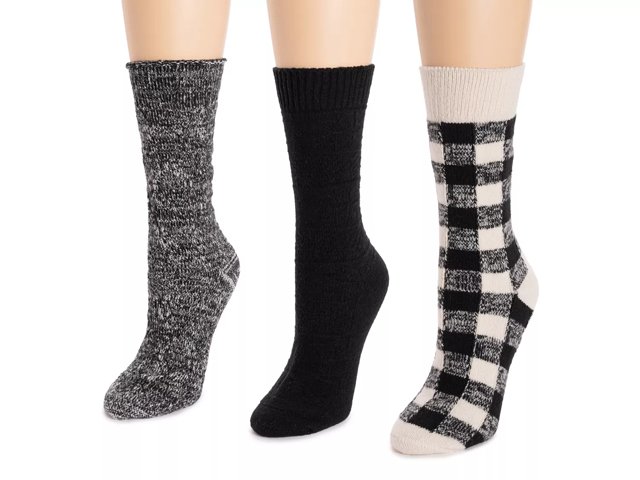 MUK LUKS Patterned Women s Boot Socks 3 Pack