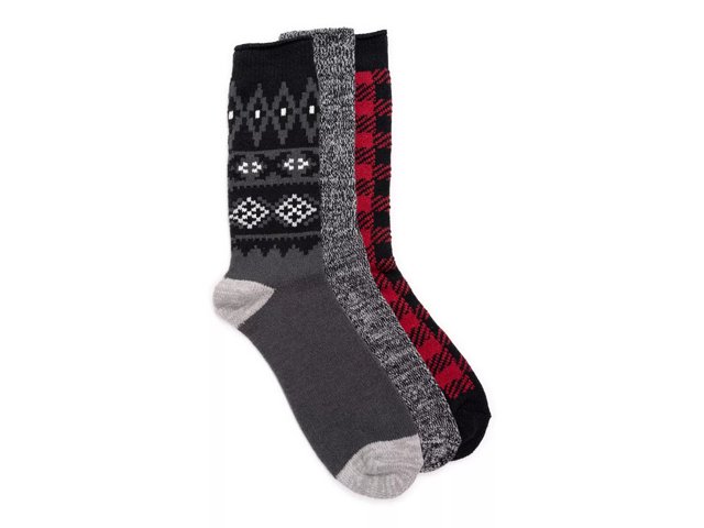MUK LUKS Microfiber Men s Boot Socks 3 Pack