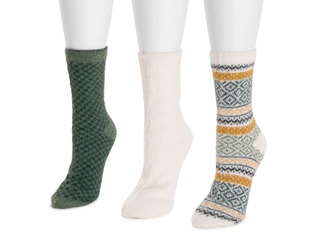 Women's 3 Pair Pack Nylon Compression Socks – MUK LUKS