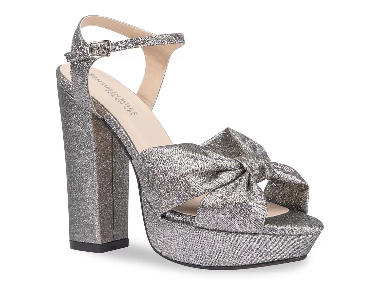 Touch Ups by Benjamin Walk Sailor Platform Sandal | Women's | Pewter | Size 9 | Heels | Sandals | Ankle Strap