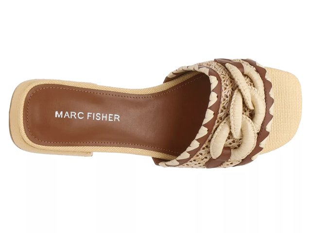 Marc Fisher Myami Sandal Women s Light Natural Tan Brown Size 6 Sandals