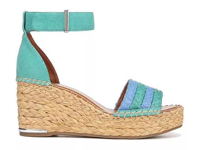 Turquoise espadrilles wedge discount