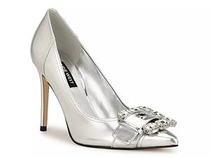 Silver hot sale heels dsw