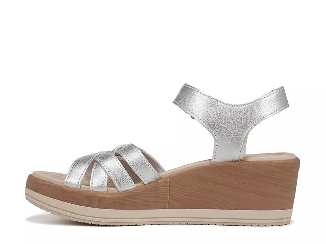 Silver wedges best sale dsw