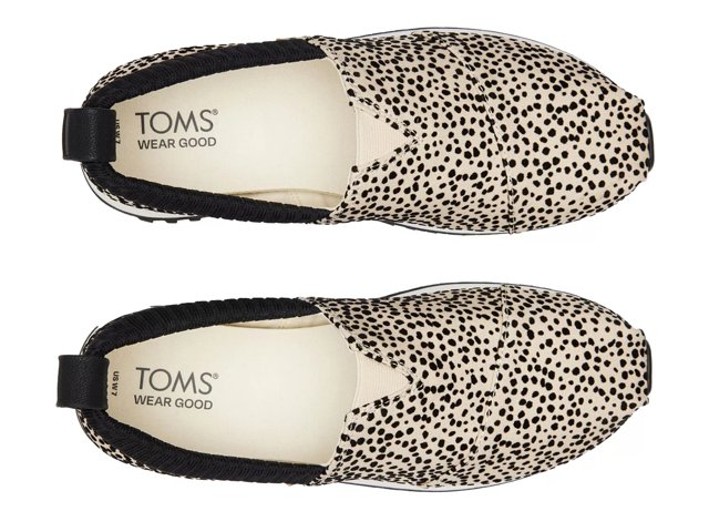 Toms zebra print shoes discount