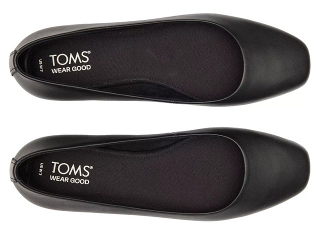 Toms vegan leather ballet flats 2025