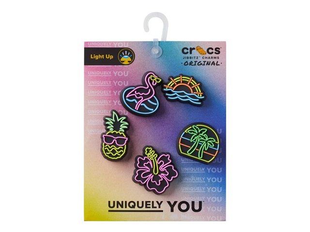 Crocs Lights Up Neon Jibbitz Set 5 Pack Free Shipping DSW