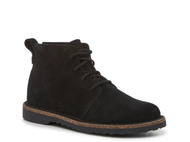 Womens black leather chukka boots discount