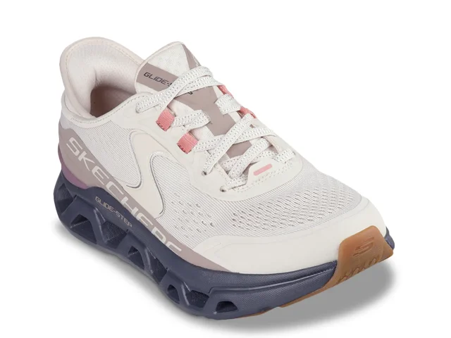 Skechers Women s Glide Step Altus Hands Free Slip Ins Sneaker Size 7.5 Natural Gray Synthetic Textile Vegan Machine Washable