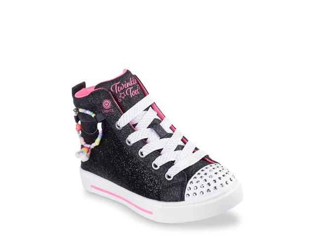 Skechers Girls Twinkle Sparks Charm Bestie Sneaker