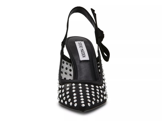 【Steve Madden】Bri パンプス スリングバック ヒール リボン BRI Blue/White Slingback Pump Women's Heel – Steve Madden
