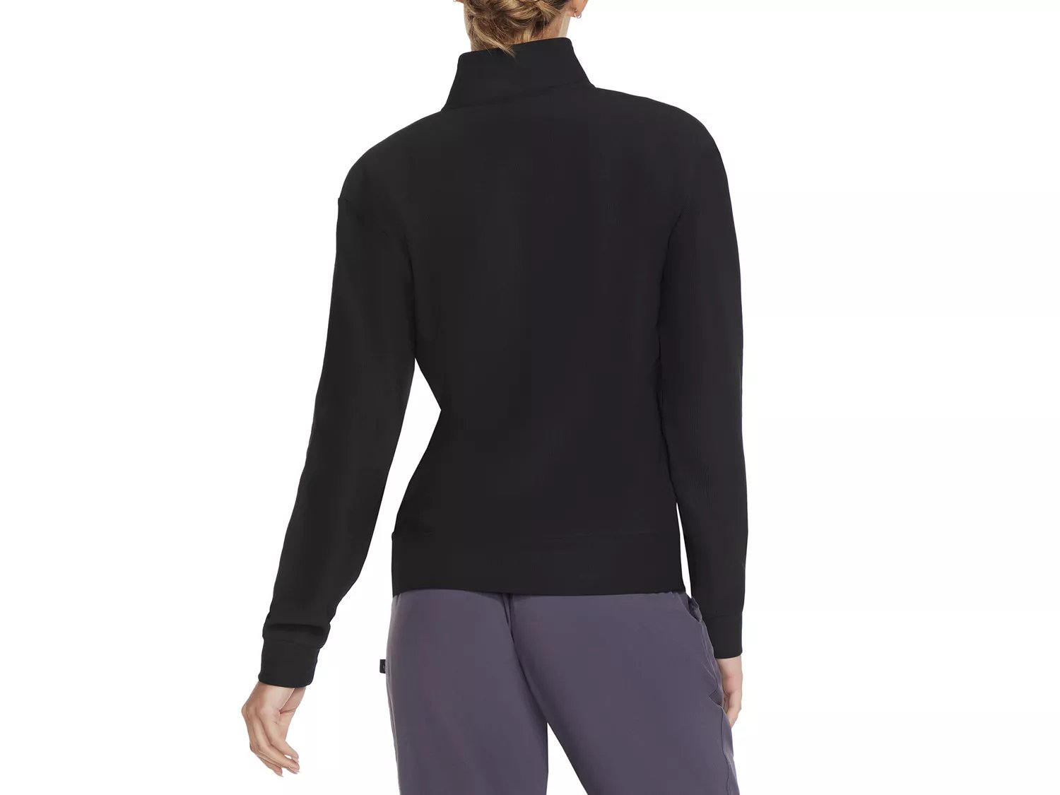GO LUXE Rib Women's Quarter Zip Sweatshirt