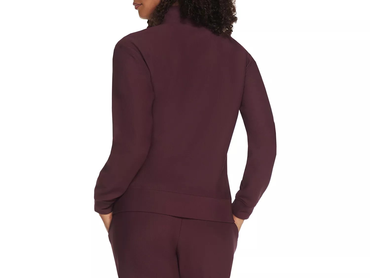 GO LUXE Rib Women's Quarter Zip Sweatshirt