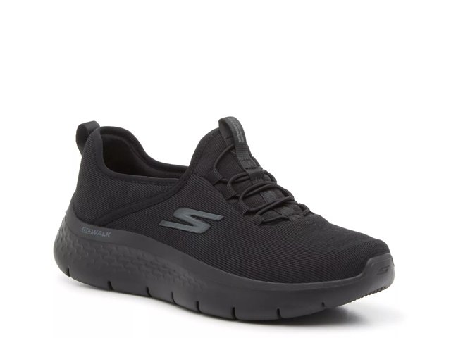 Skechers Go Walk Flex Black Ultra Go Cushioning Air Cooled Goga Mat  Trainers