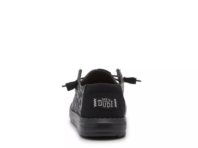 Wendy Leopard Black/Leopard Slip On Shoes | HEYDUDE