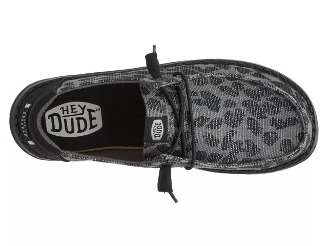 Wendy Leopard Black/Leopard Slip On Shoes | HEYDUDE