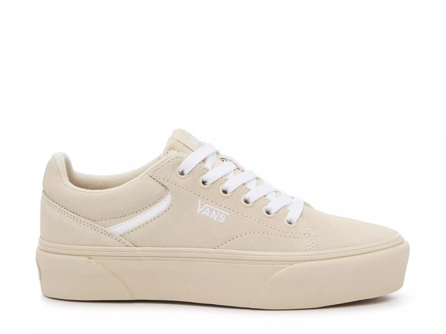 Cream platform vans online