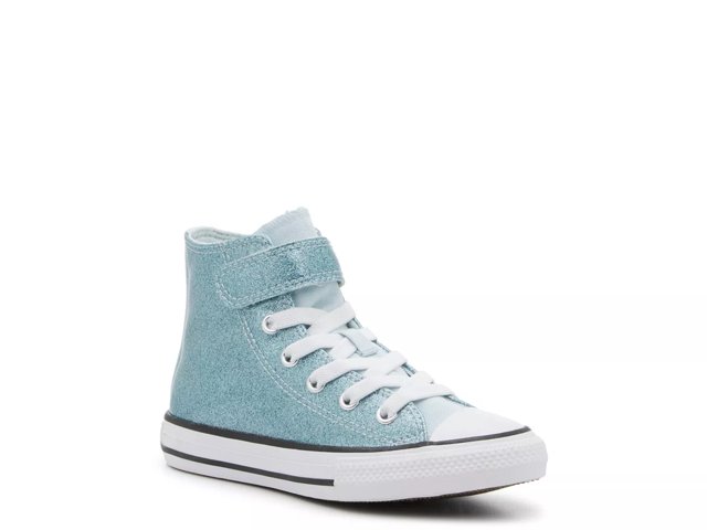 Blue glitter converse high tops store