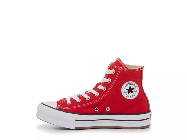Red converse platform sneakers sale