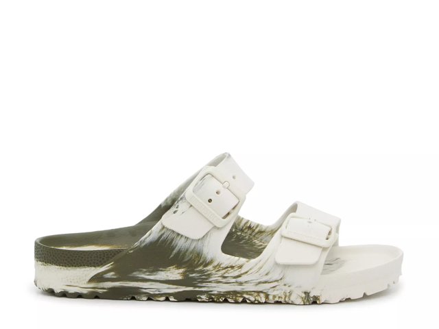 White birkenstock women's arizona essentials eva sandals top
