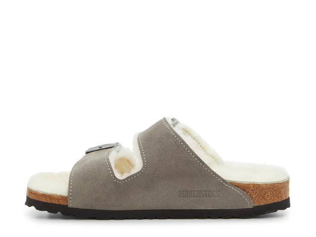 Birkenstock Arizona Shearling Slide Sandal - Women's - Free Shipping | DSW