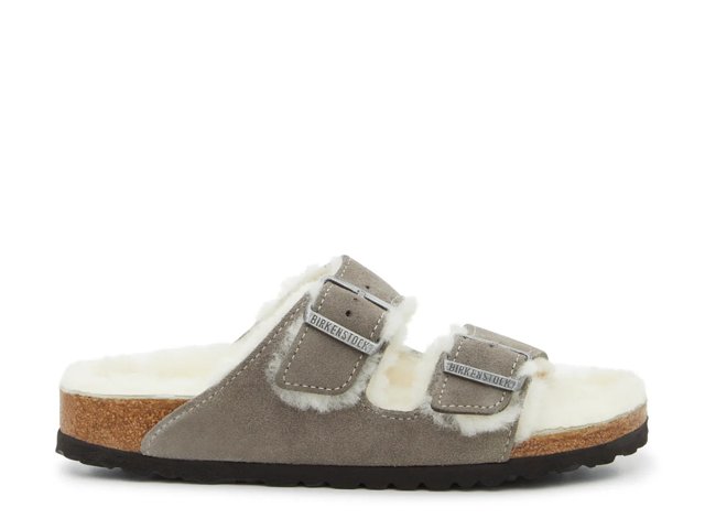Birkenstock Arizona Shearling Slide Sandal - Women's - Free Shipping | DSW