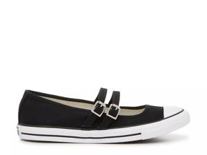 Featuring a women's Converse uniform shoe.
