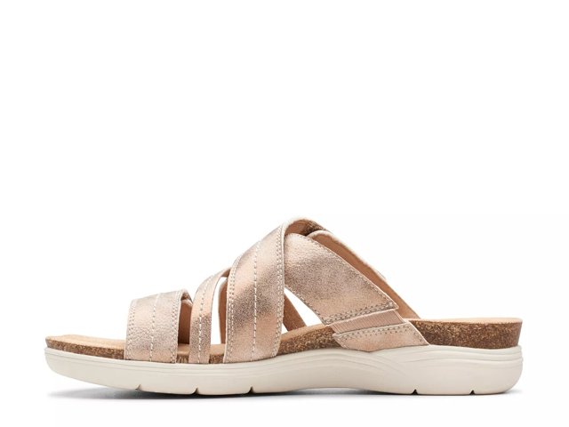 Clarks willow gold sandals hot sale