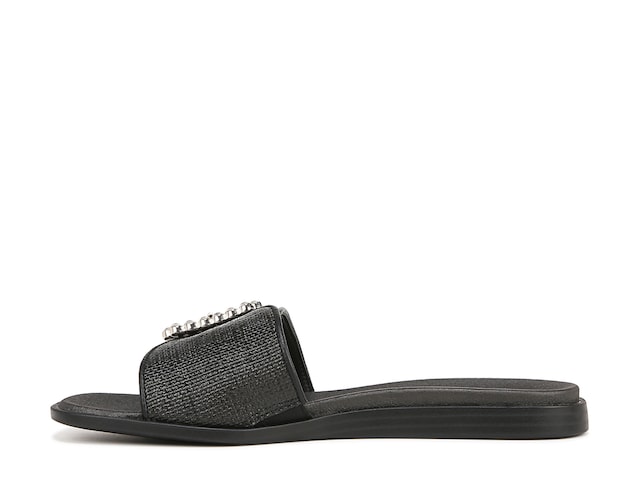 Steve Madden Olivia Womens Black Sandals Shoes Size 7.5 M Slip On Flip Flops
