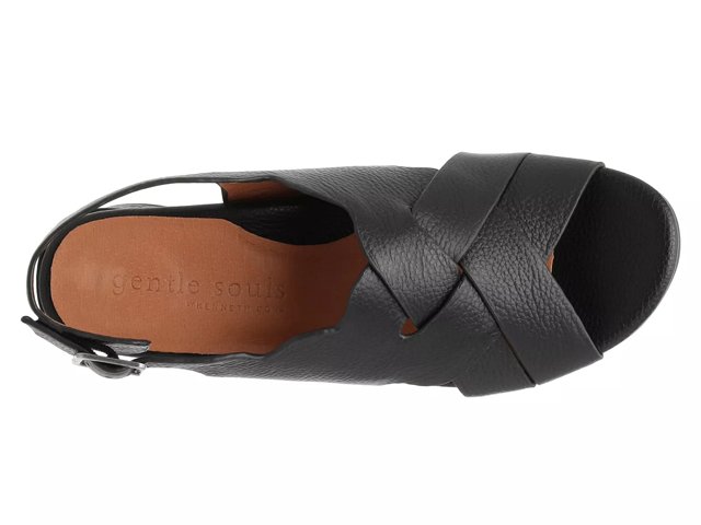 Gentle souls black sandals hot sale