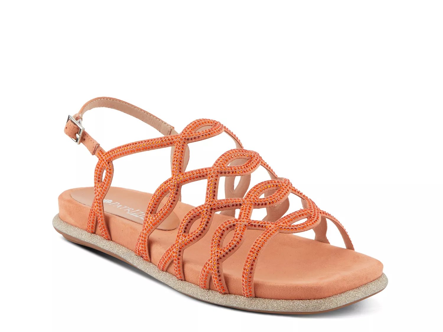 Patrizia Glamgloss Sandal | Women's | Orange | Size EU 38 / US 7.5-8 | Sandals | Slingback