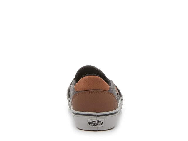 Vans asher leather slip on new arrivals