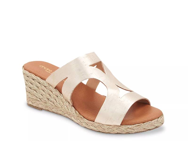 Dsw gold clearance wedge sandals