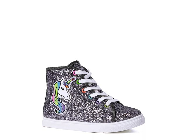FABKIDS Unicorn Glitter High Top Sneaker Kids