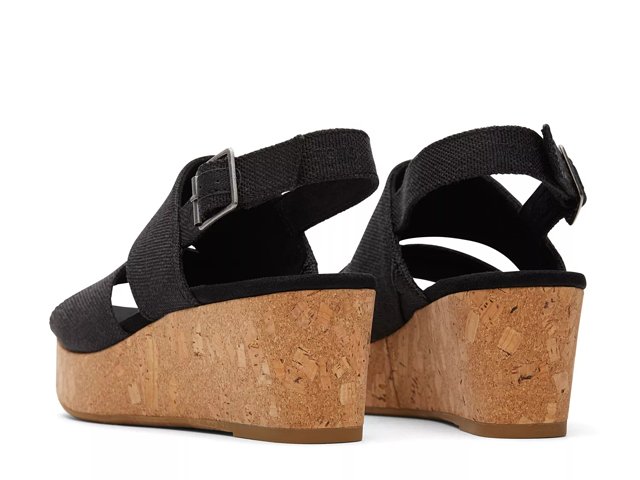 Toms canvas wedge shoes on sale