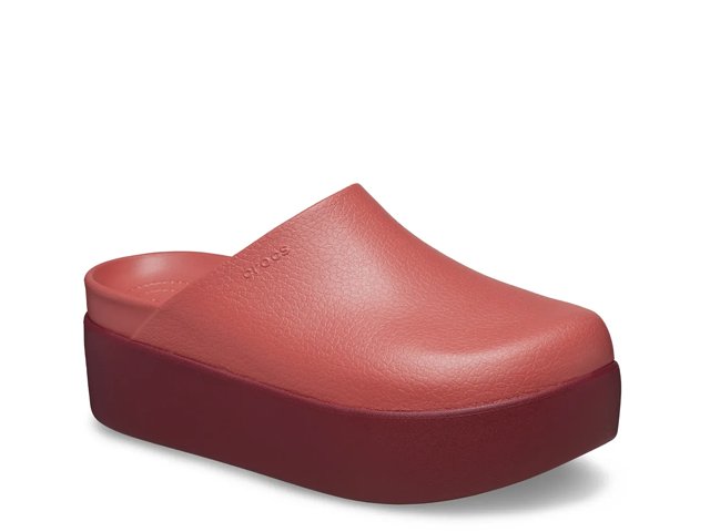Red platform crocs outlet