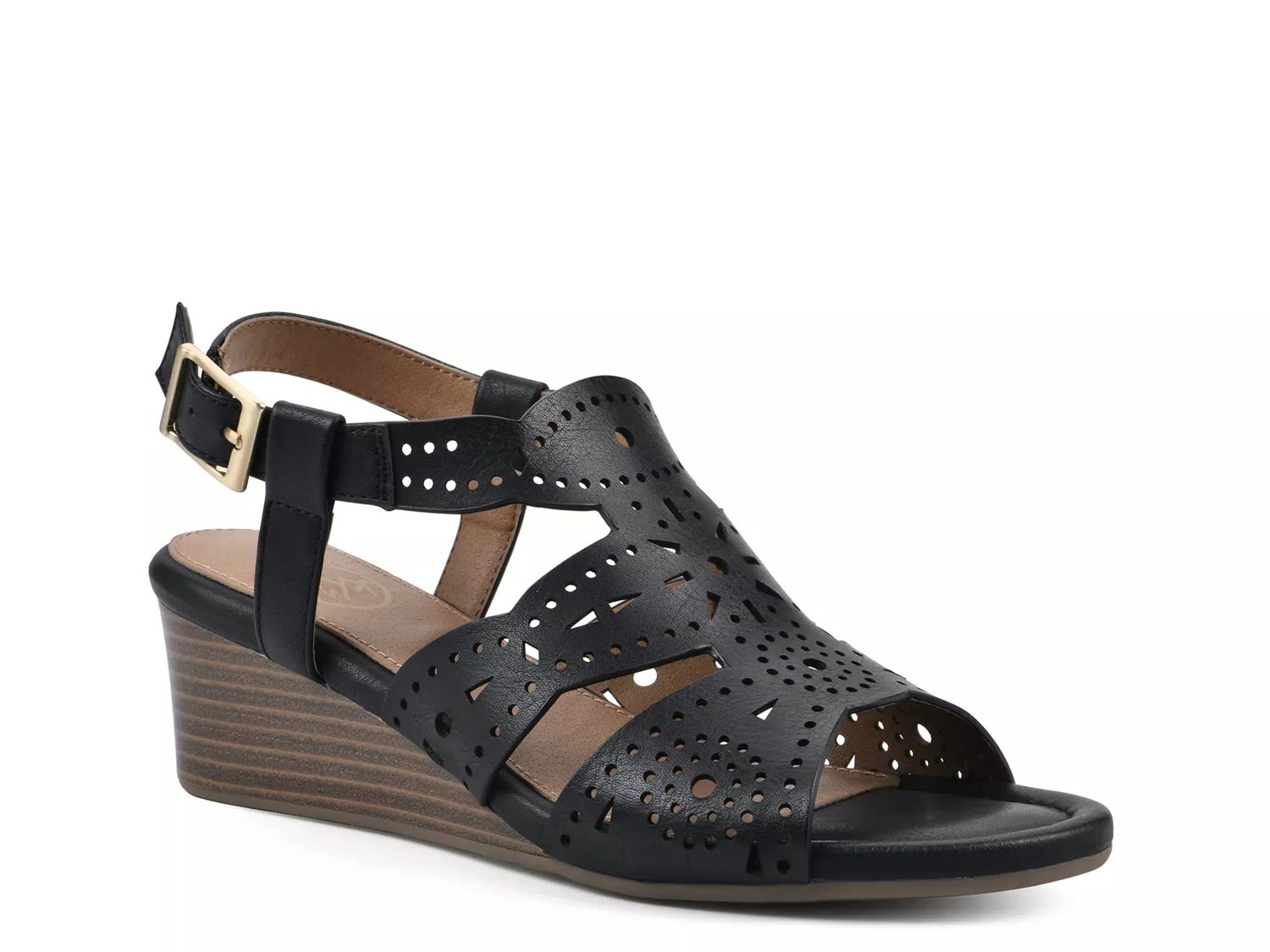 White Mountain Brush Up Wedge Sandal - Free Shipping | DSW