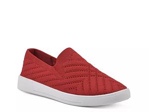 Red slip on womens hot sale shoes