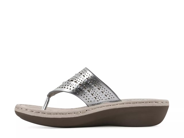 White mountain silver sandals cheap