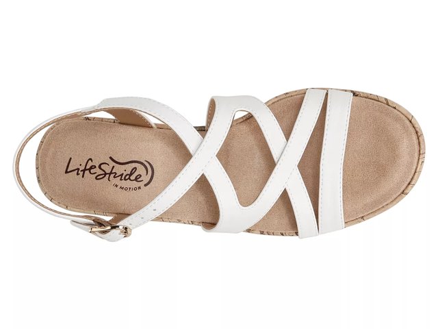 Lifestride discount white sandals