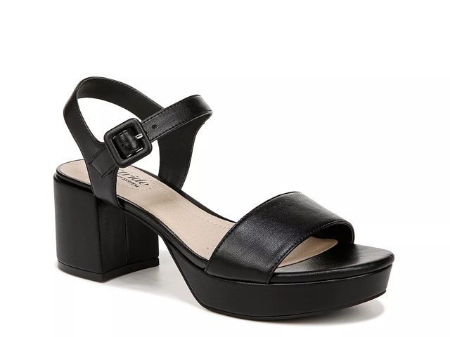Lifestride black sandals hot sale