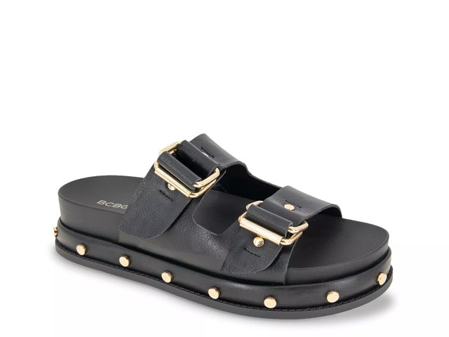 Bcbg black sandals discount