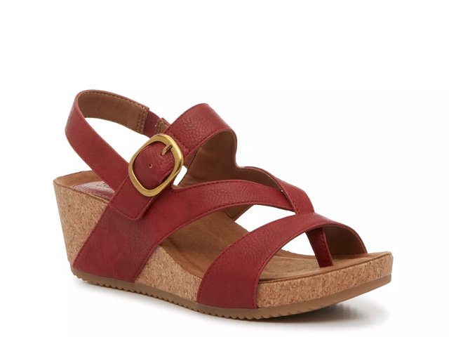 Dsw red wedge sandals hotsell
