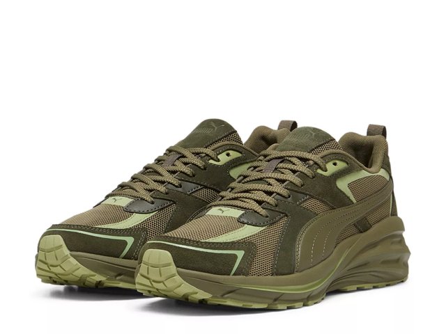 Army green puma sneakers best sale