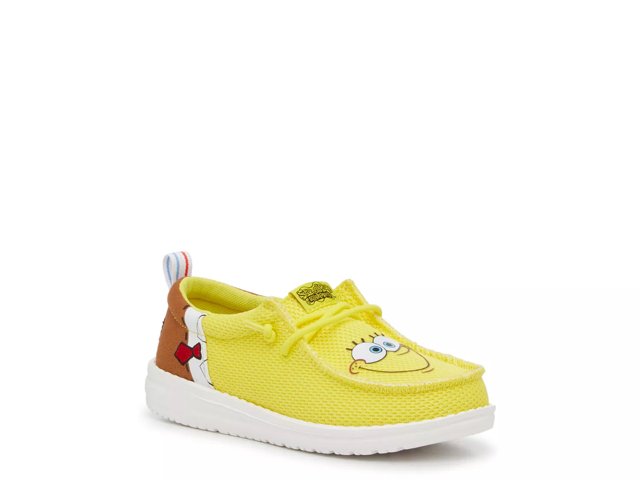 HEYDUDE Wally Funk Spongebob Slip On Sneaker Kids