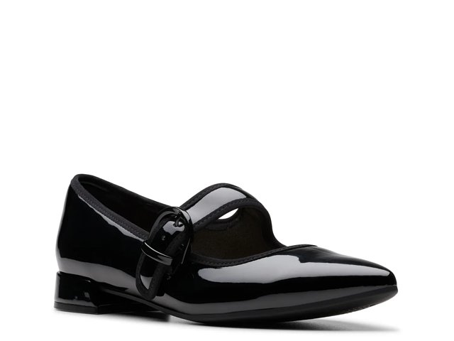 Clarks Natalyn May Women s Leather Mary Jane Shoes Size 7.5 Black Patent